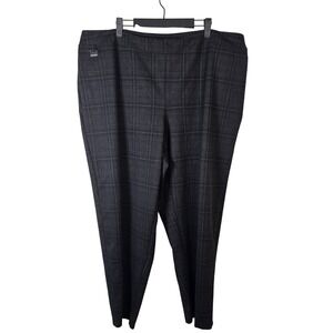 ZAC & RACHEL WOMAN 3X Plaid Elastic‎ Waist Cropped Pants Polyester Rayon Spandex